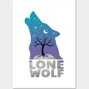 howling wolf Posters and Art